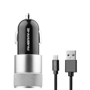 Ambrane ACC-74-M Dual Port Car Charger for All Smartphones