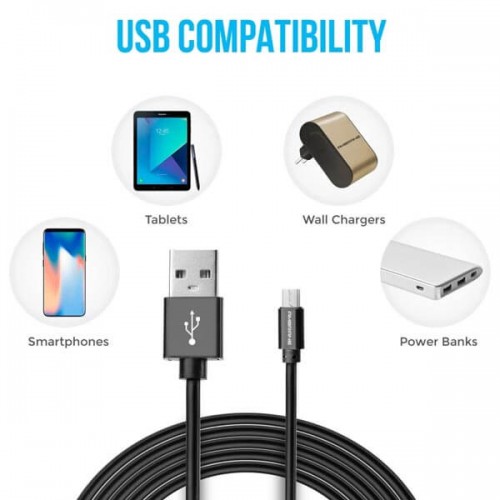 Ambrane ACM-20 Plus 3A 2 Meter Micro USB Cable