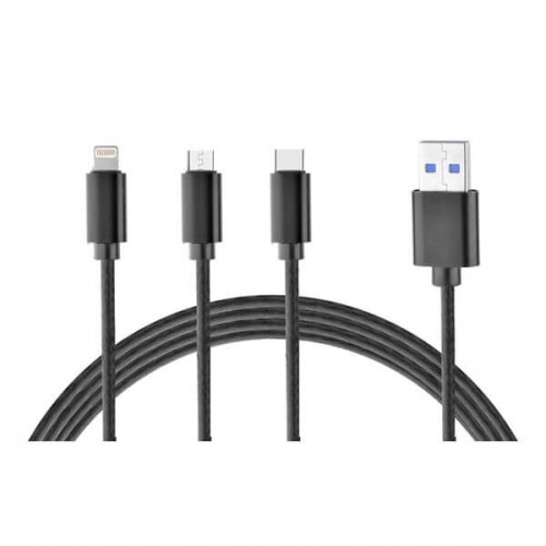 Ambrane TRIO-11 3 in 1 Cable Black