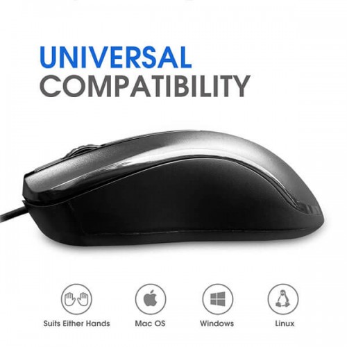 Amkette Kwik Pro 7 Wired Optical USB Mouse