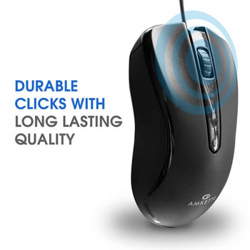 Amkette Kwik Pro 7 Wired Optical USB Mouse