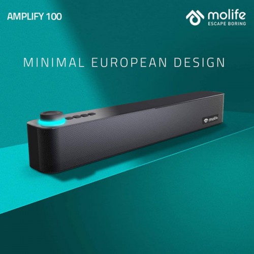 Molife Amplify 100 Wireless Soundbar Within-built Subwoofers 5W Bluetooth Soundbar