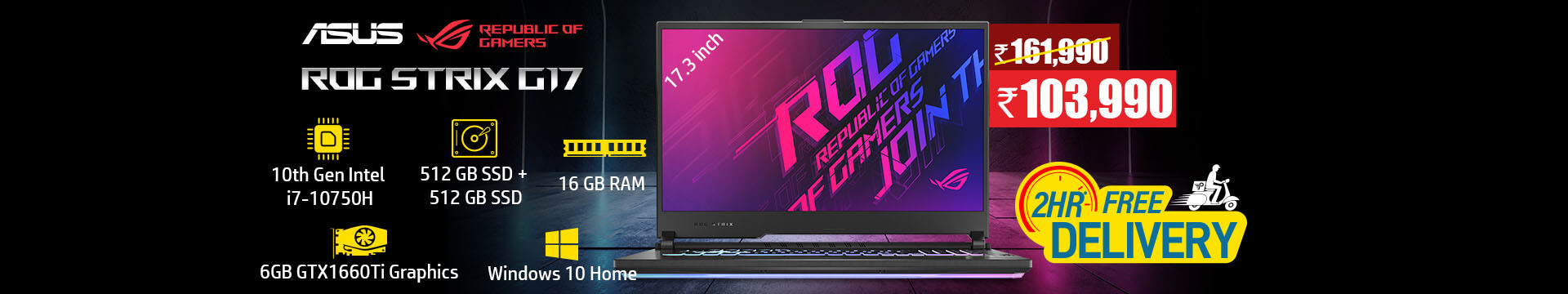 Asus ROG Strix G17 G712LU-EV008TS Gaming Laptop