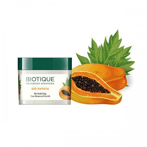 Biotique Bio Papaya Scrub 75g + Bio Saffron Nourishing Day Cream 50g + Bio Anti Tan Facial Kit 65gm Combo Pack