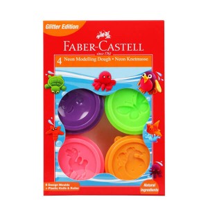 Faber-Castell Modelling Dough Pack of 4 - Neon
