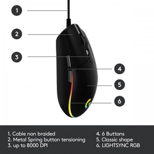 Logitech G102 Light Sync Gaming Mouse
