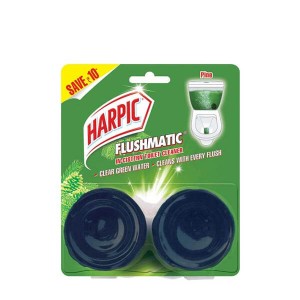 Harpic Flushmatic In-Cistern Toilet Cleaner Pine Twin Pack