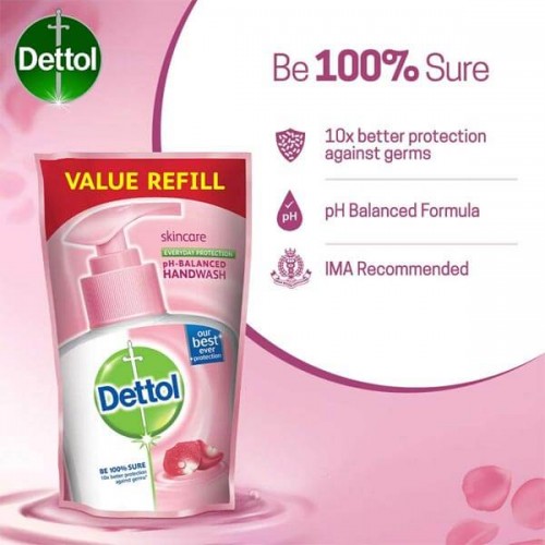 Dettol Skincare pH-balanced Hand Wash Pouch 175ml