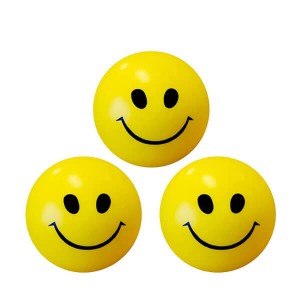 Happy Smile Funny Cute Face Anti Stress Reliever Smiley Ball 3Nos
