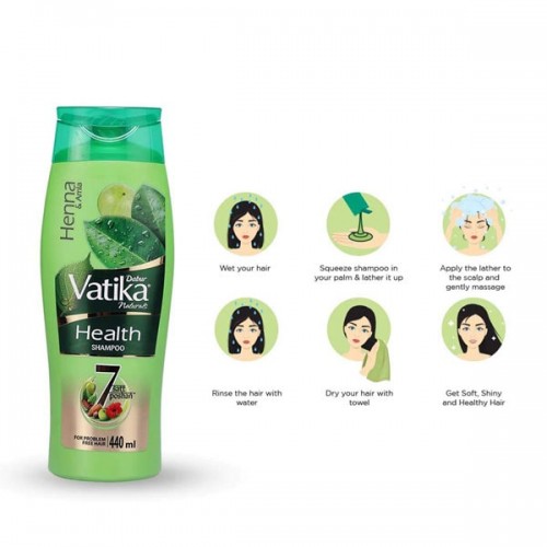 Dabur Vatika Henna & Amla Health Shampoo 440ml