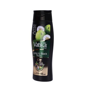 Dabur Vatika Long & Black Shampoo Amla & Bhringraj for Shiny Black Hair 440ml