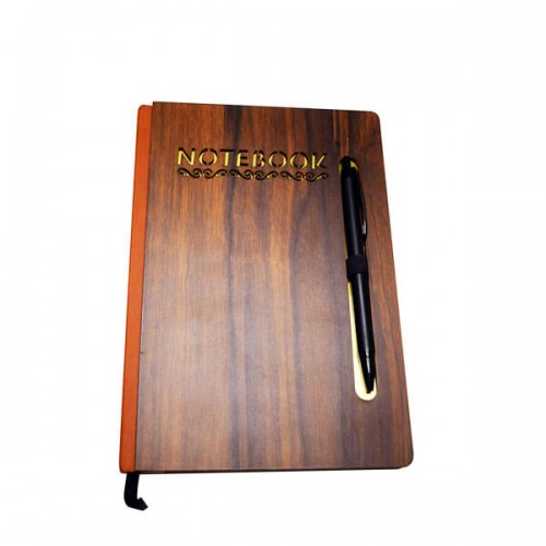 Wooden Notebook with Pen