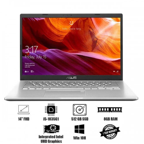 Recertificate ASUS VivoBook 14 X409JA-EK591T i5|8GB|512GB SSD|Integrated UHD Graphics|Win10 Thin and Light Laptop