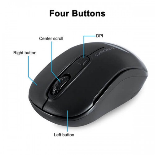 Zebronics ZEB-DASH Wireless optical Mouse (Black)