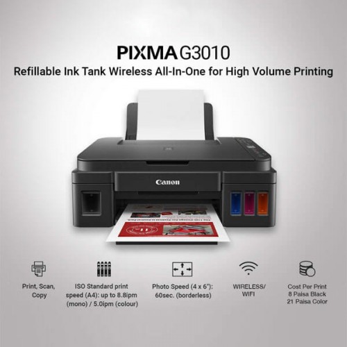 Canon Pixma G3010 All-in-One Ink Tank Color Printer