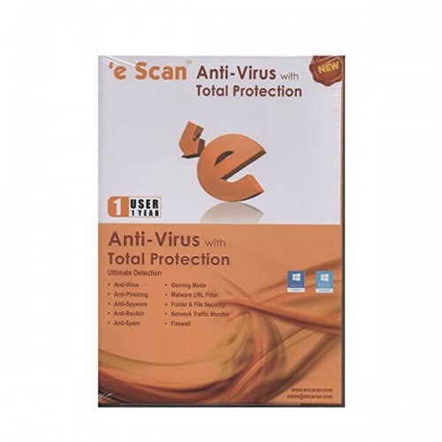 eScan Antivirus with Total Protection - 1 user, 1 Year 